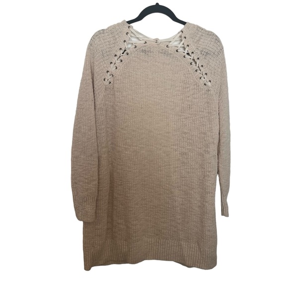 Torrid Open Knit Cardigan Size 1 Cream color - Picture 2 of 4